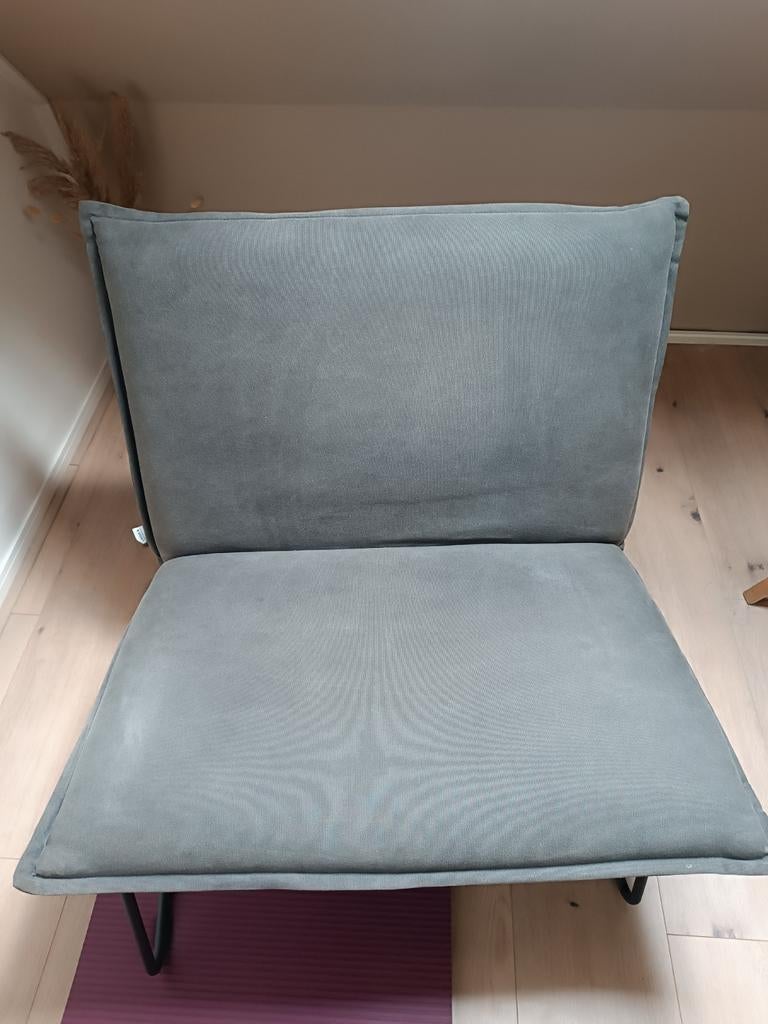 Fauteuil Stoel LOODS 5 - Grijs, Gebruikt, Minder dan 75 cm, Ophalen of Verzenden, 75 tot 100 cm