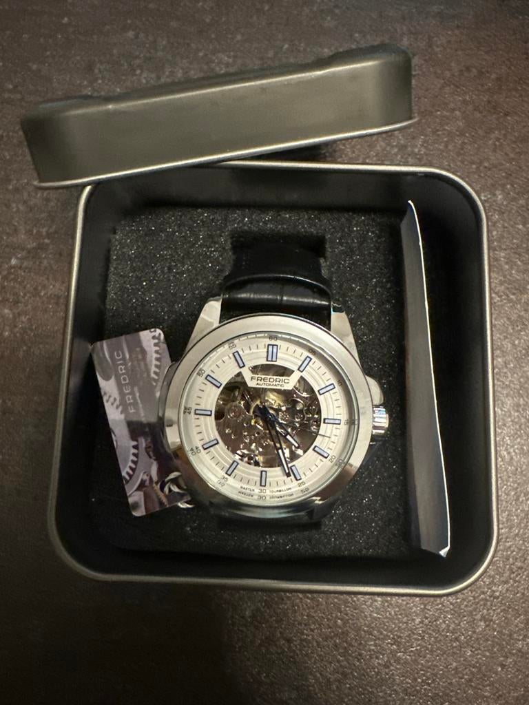 Heren horloge Fredric skeleton, Ophalen of Verzenden, Nieuw, Zilver, Staal