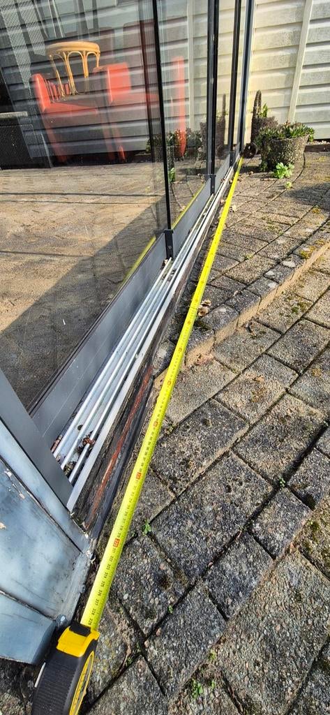 Aluminium schuifpui voor serre, Ophalen, Gebruikt, 225 cm of meer, Aluminium