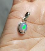 925 zilveren hanger met natuurlijke Ethiopische opaal steen, O.T., Ophalen of Verzenden, Groen, Zilver
