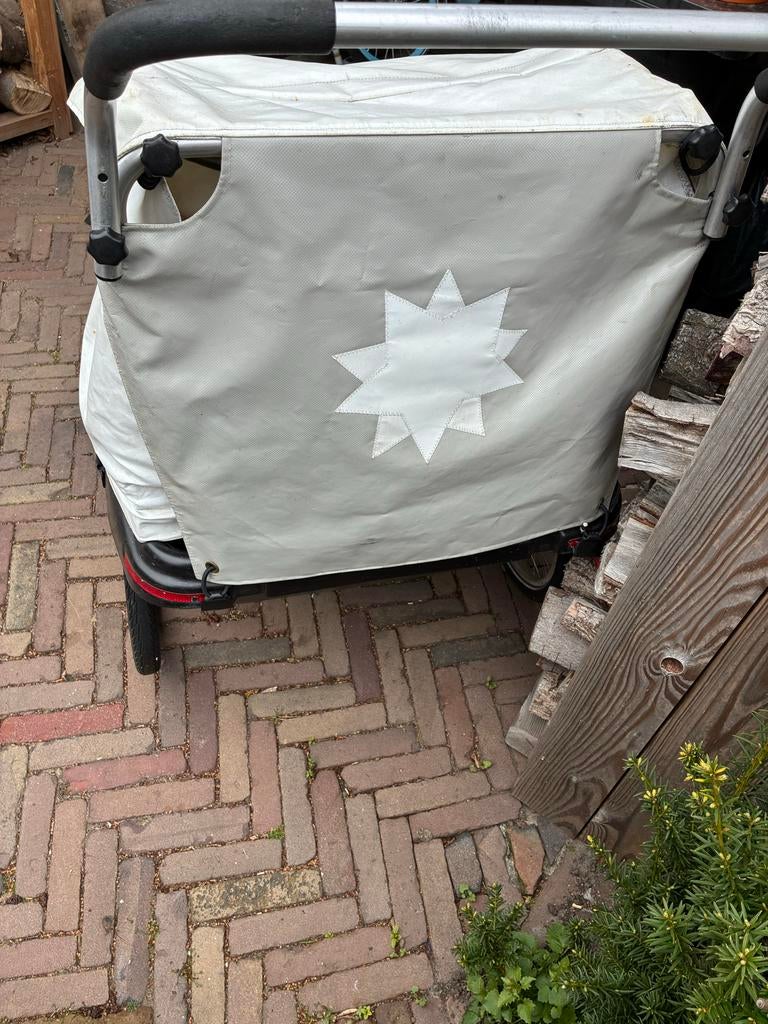 Winther Dolphin XL Fietskar - Inclusief schapenvacht, Ophalen, Gebruikt, Opvouwbaar, Kinderkar