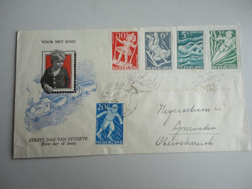 voorloper FDC 508-512, Postzegels en Munten, Postzegels | Eerstedagenveloppen, Ophalen of Verzenden, Beschreven, Nederland