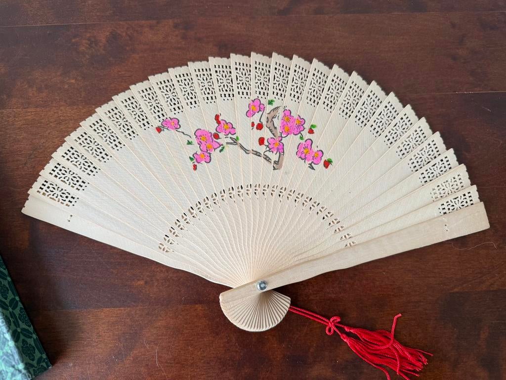 Oud Chinese handwaaier, Ophalen of Verzenden