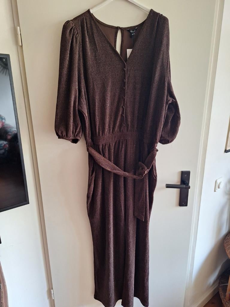 Glitter  jumpsuit bruin 48 stretch trijntje feest, Kleding | Dames, Jumpsuits, Ophalen of Verzenden, Zo goed als nieuw, Maat 46/48 (XL) of groter