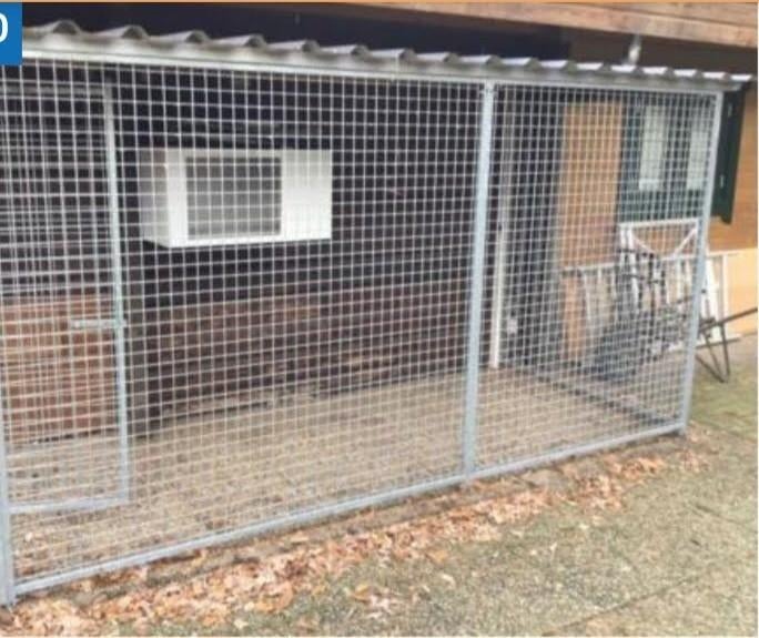 Kooi constructie met loopdeur, gegalvaniseerd, Tuin en Terras, Ophalen, Gebruikt, IJzer