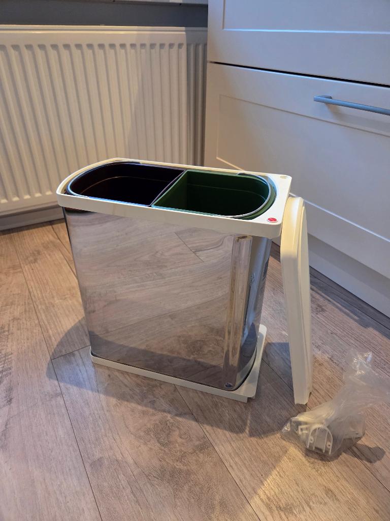 Hailo duo inbouw prullenbak (2x 8 liter), Ophalen, Kunststof, Gebruikt, 40 liter of meer