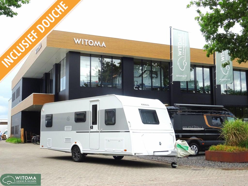 Knaus Sport 580 QS 50 jaar Witoma voordeel!, Caravans en Kamperen, Caravans, Schokbreker, Bedrijf, Meer dan 6, 6 tot 7 meter