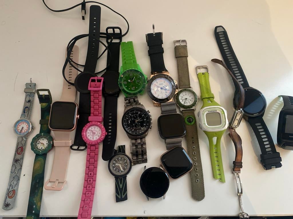 Diverse horloge’s, Staal, Kunststof, Gebruikt, Polshorloge