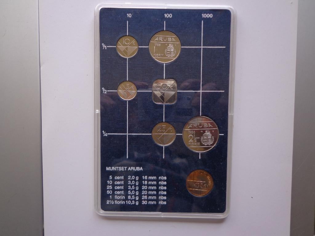 Aruba muntset 1986, Ophalen of Verzenden, Noord-Amerika, Setje