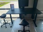 Zit Sta Elektrisch bureau zwart frame zwart blad 65 /130, Ophalen of Verzenden, Elektrisch, Nieuw, Stabureau