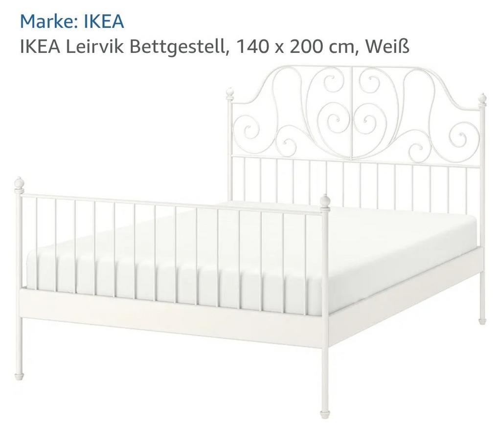 IKEA Leirvik bed, wit, 140 x 200 cm, Ophalen