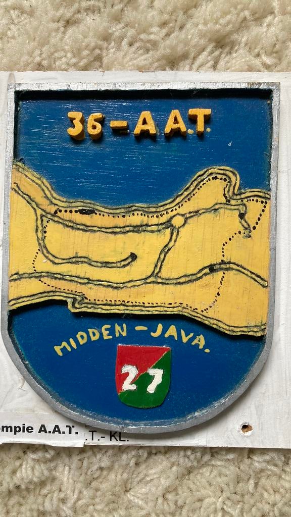 KNIL 36e Compagnie A.A.T., Ophalen of Verzenden, Landmacht, Nederland, Embleem of Badge