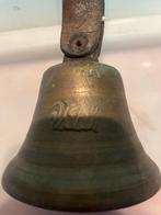 Antieke bronzen bel met lederen band, Verzenden