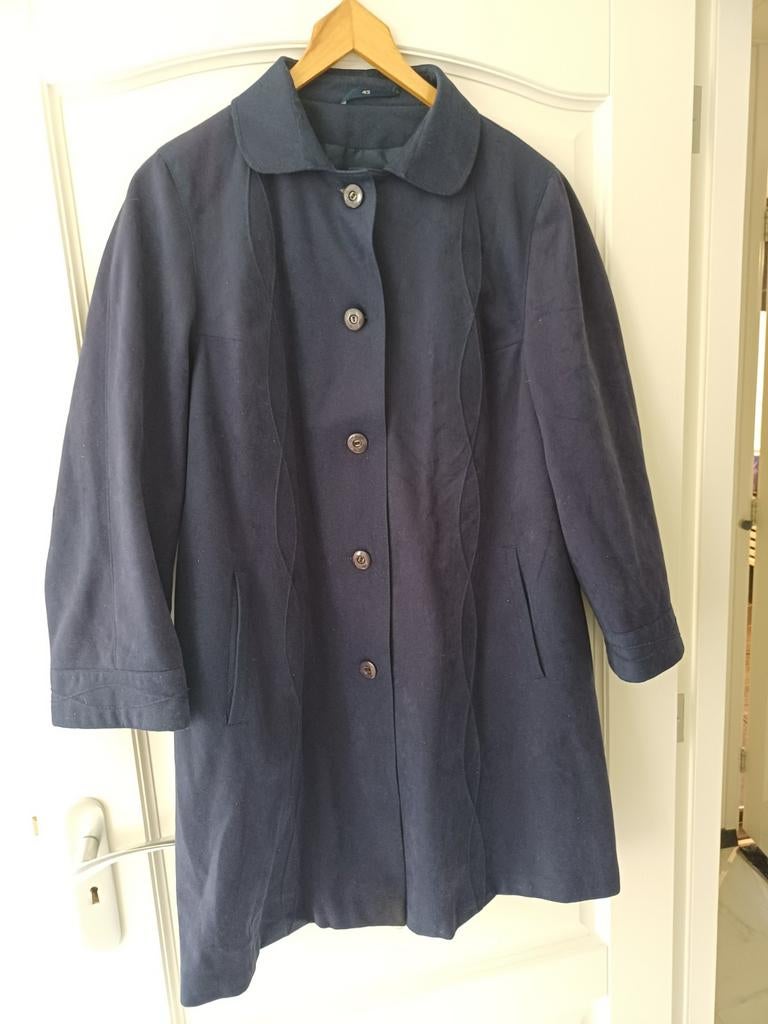 Donkerblauwe jas, maat 42, Blauw, Maat 42/44 (L), Ophalen of Verzenden, Onbekend