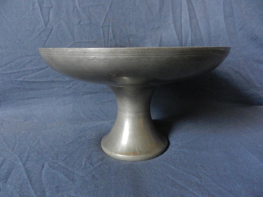 Tazza schaal Blindjoe Banka tin Indonesië m karakters 15x24, Antiek en Kunst, Antiek | Tin, Ophalen of Verzenden