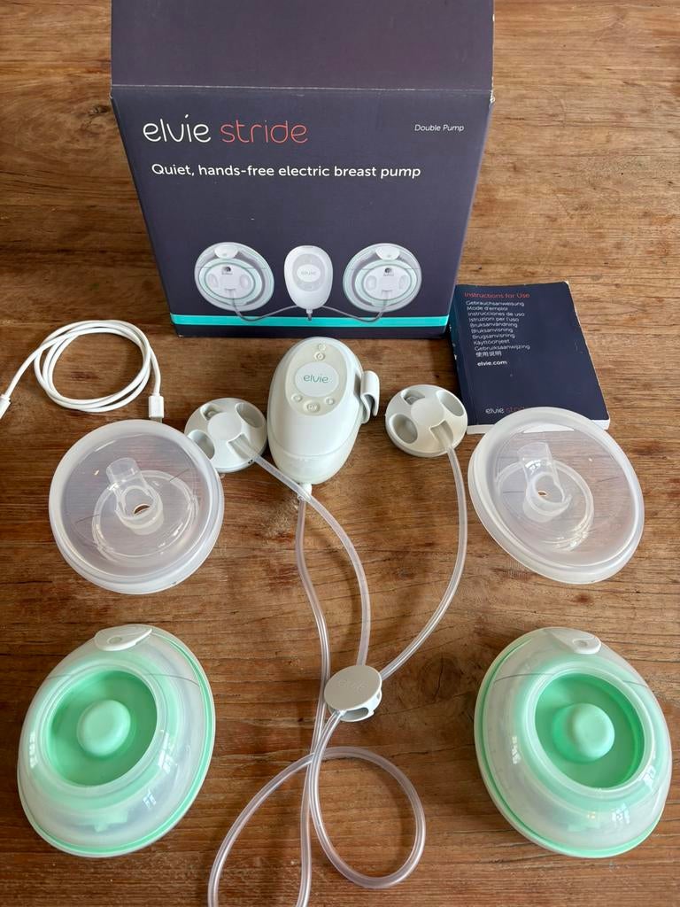 Handsfree borstkolf Elvie Stride - dubbel, Kinderen en Baby's, Babyvoeding en Toebehoren, Ophalen of Verzenden, Gebruikt, Borstkolf