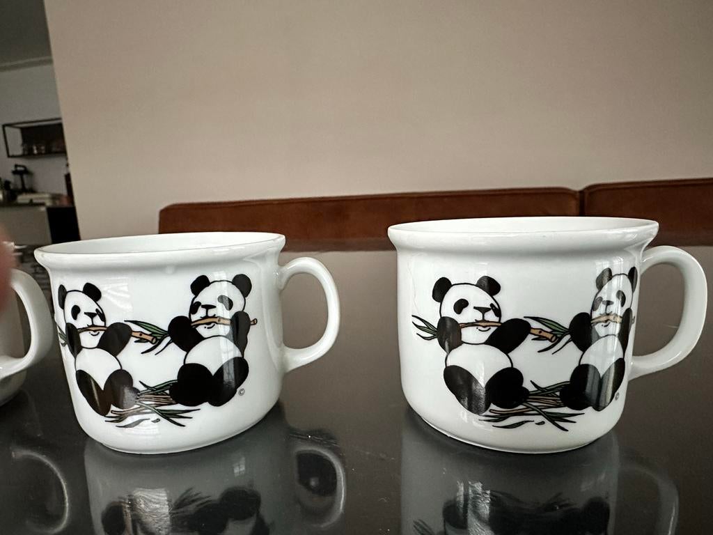 4 vintage WWF Panda Mokken - Kronester Bavaria, Ophalen of Verzenden