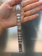 18KT Wit Goud- 79.78 Gram - Armband -Diamanten -Herenarmband, Ophalen, Nieuw, Wit, Goud