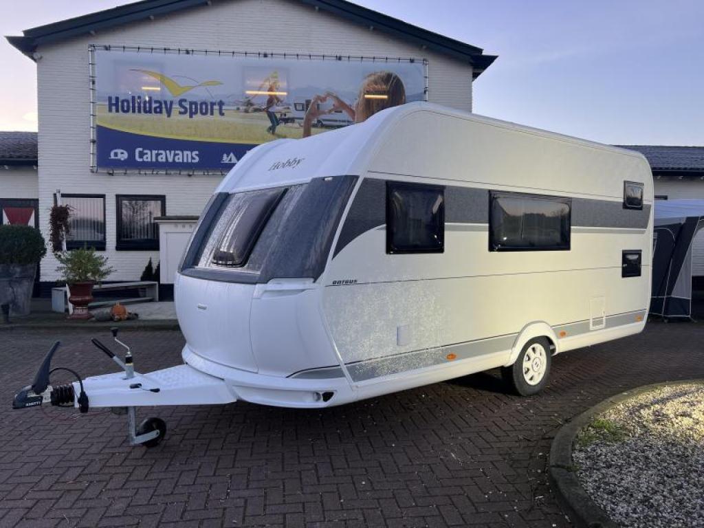 Hobby Ontour 470 kmf Stapelbed!, Caravans en Kamperen, Caravans, Schokbreker, Dwarsbed, Hobby, Bedrijf