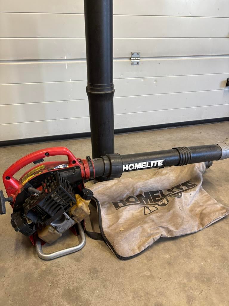 Bladblazer, Tuin en Terras, Bladblazers, Gebruikt, Handgedragen, Benzine, Met opvangzak, Met zuigfunctie, Ophalen