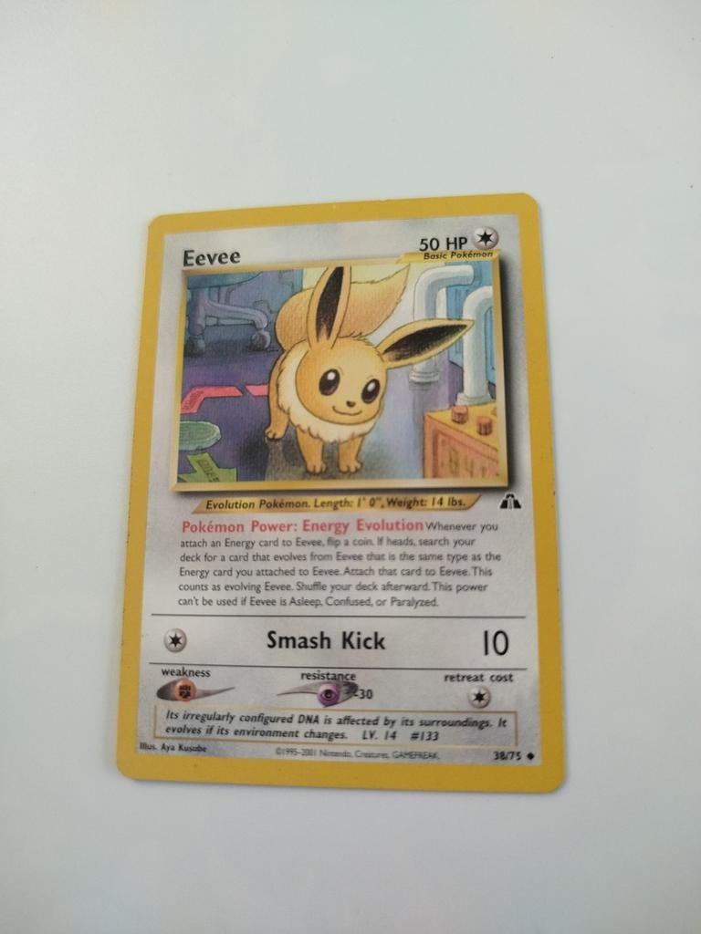 Pokémon Kaart Eevee 38/75 Neo Discovery (2001), Ophalen of Verzenden, Gebruikt, Losse kaart