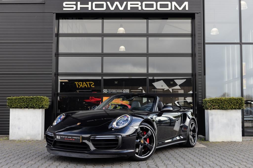 Porsche 911 Cabrio 991.2 3.8 Turbo, 540 PK, PDLS+, 18-wegs,, Auto's, Automaat, Cabriolet, 4 stoelen, Zwart