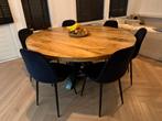 Houten eettafel met 6 stoelen, Huis en Inrichting, Tafels | Eettafels, Ophalen, Gebruikt, 150 tot 200 cm, Vijf personen of meer