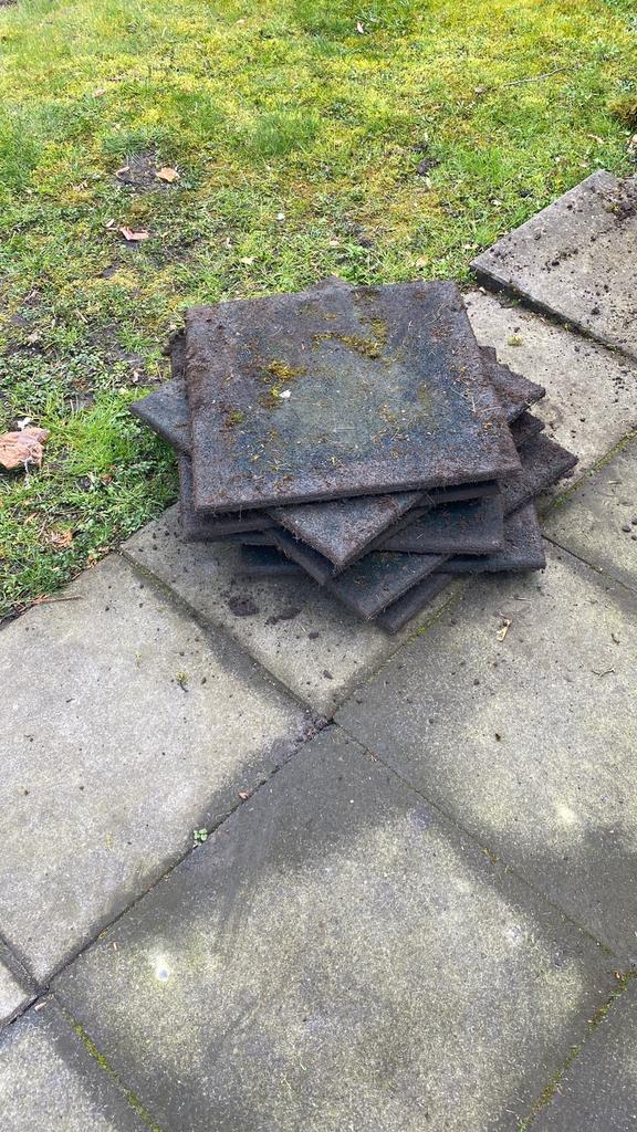 Rubberen tegel, Tuin en Terras, Ophalen, Gebruikt, Rubber, Overige typen
