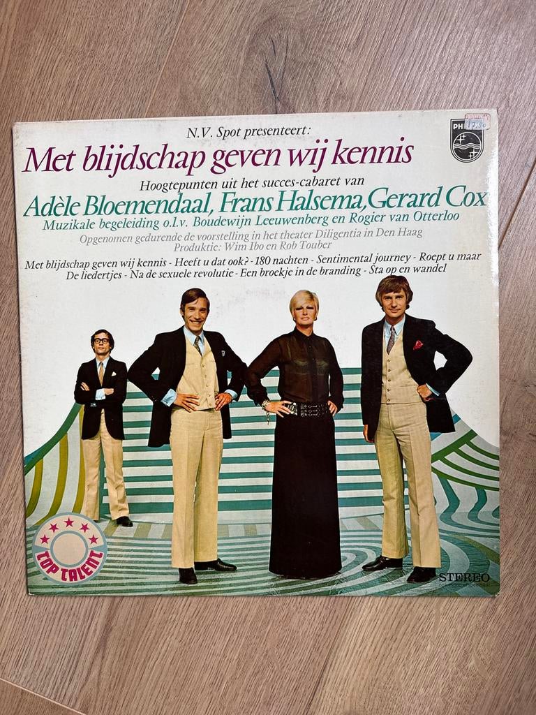 LP Adèle Bloemendaal - Met Blijdschap geven wij kennis, Cd's en Dvd's, Vinyl | Pop, Ophalen of Verzenden, 1960 tot 1980, Gebruikt
