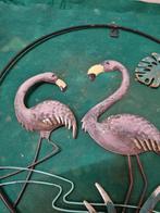 hanger met flamingo's metaal rond, Ophalen of Verzenden, 'T Olde Gre-j, Info@toldegrej.nl, Endepoelstraat 20f Didam
