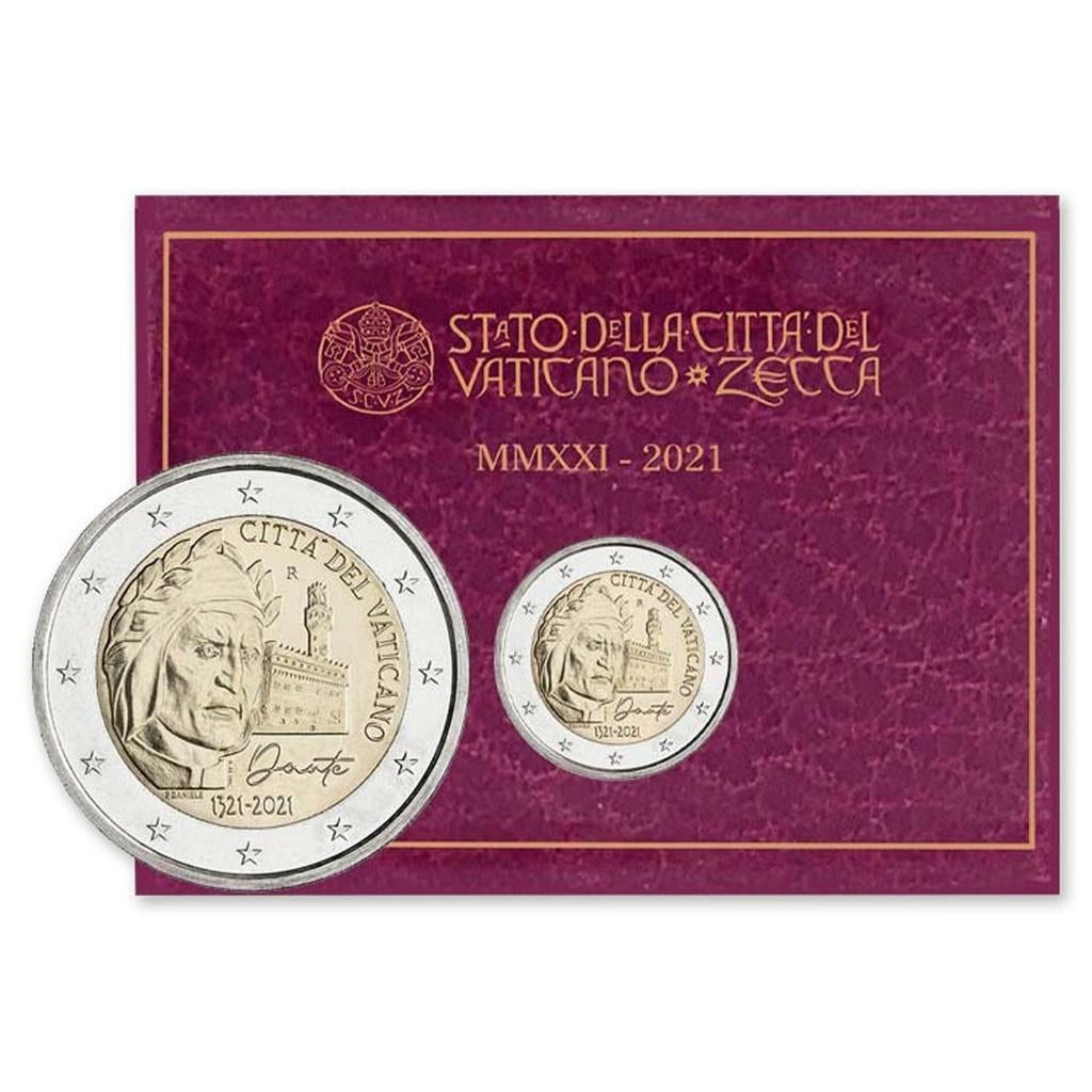2 euro Vaticaan 2021 - Dante Alighieri (BU), Ophalen of Verzenden, Vaticaanstad, 2 euro, Setje
