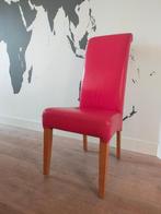 4 rode eetkamerstoelen, Ophalen, Gebruikt, Vier, Leer