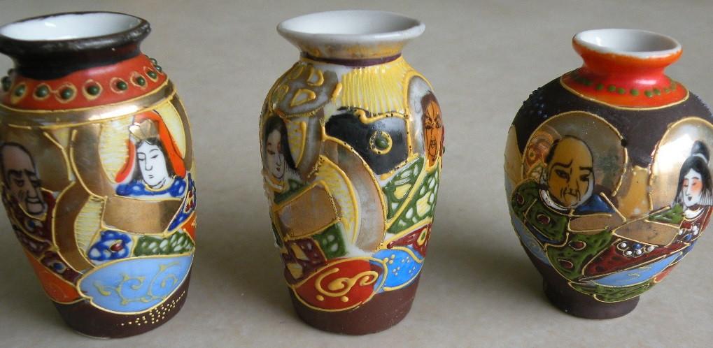 Vaasjes, Japans, 3 stuks. Ook per stuk., Ophalen of Verzenden