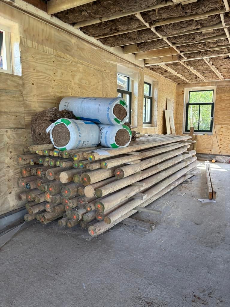 Sparren / daksporen 5 meter lang, eenzijdig gevlakt., Doe-het-zelf en Verbouw, Hout en Planken, Ophalen, Nieuw, Balk, Vuren