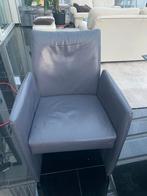 6 Lederen Eetkamerstoelen Paars/Grijs, Ophalen, Gebruikt, Overige kleuren, Leer