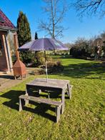 Exit zand- en watertafel met parasol, Ophalen, Gebruikt, Rechthoekig, Hout