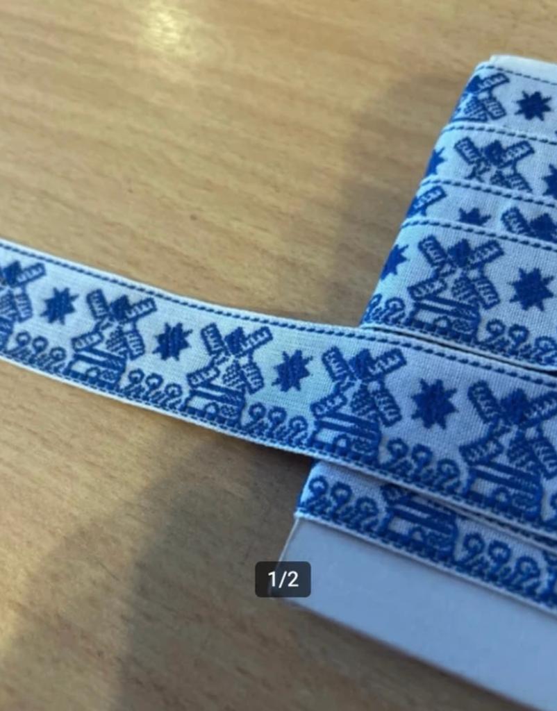 7.20m Sierband met molentjes, Hobby en Vrije tijd, Naaien en Fournituren, Ophalen of Verzenden, Nieuw, Lint, Band of Elastiek
