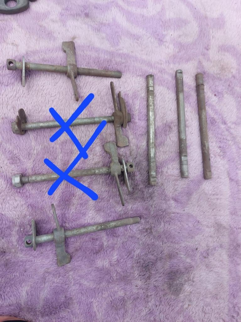 Kreidler achterbrug as en wielas met anker, Ophalen