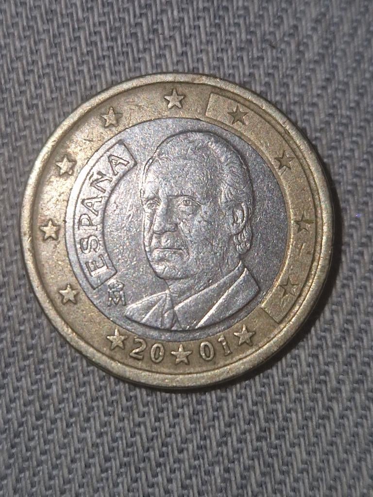 Zeldzame 1 euromunt Spanje 2001, Postzegels en Munten, Munten | Europa | Euromunten, Ophalen, Spanje, 2 euro