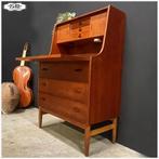 Vintage Deens teak secretaire, Poul Volther Bureau Kast, Ophalen, Gebruikt, Nb, Nb