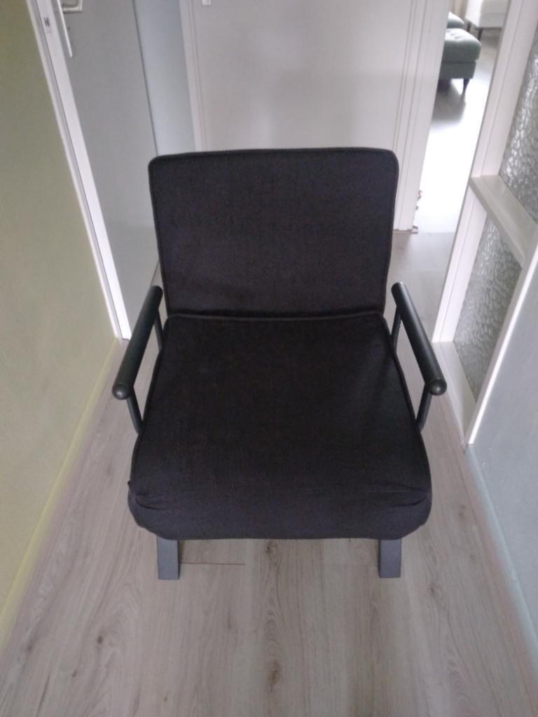 Slaapfateuil, Huis en Inrichting, Fauteuils, Ophalen, Gebruikt, Metaal, 50 tot 75 cm