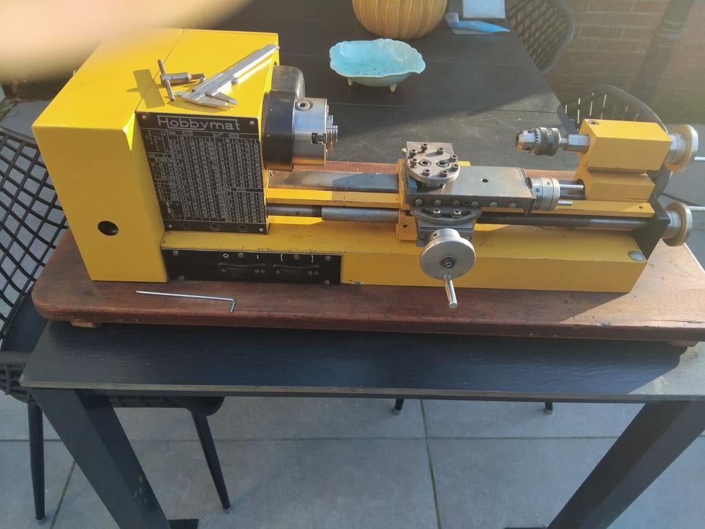 Hobbymat draaibank /220volt met langsvoeding, Ophalen of Verzenden, Metaaldraaibank