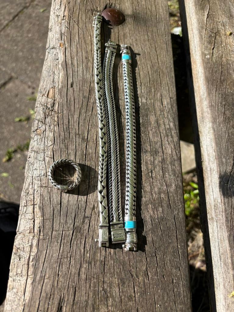 Buda ta buda arbanden en ring, Ophalen of Verzenden, Zo goed als nieuw, Zilver, Dame