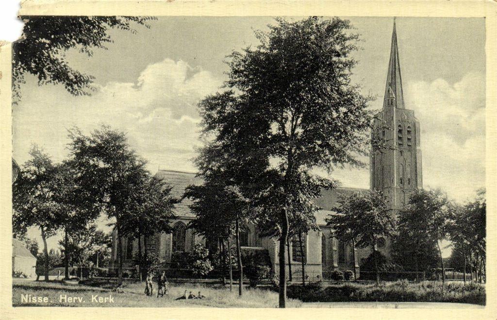 Nisse. Herv. Kerk - B-keus - gelopen, Ophalen of Verzenden, 1920 tot 1940, Gelopen, Friesland