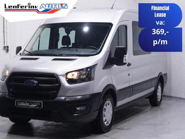 Ford Transit 2.0 TDCi 130 pk L3H2 Dubbel Cabine Airco Camera, Auto's, Voorwielaandrijving, Lichtsensor, 4 cilinders, 129 pk