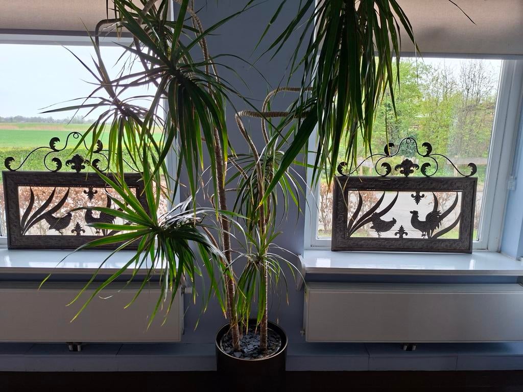 Raamdecoratie 2 stuks samen€35,00 staal tegen inkijk, Ophalen of Verzenden