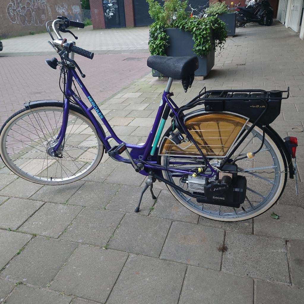 Ijzeren fiets met hulpmotor Hercules Saxonette Spartanet, Fietsen en Brommers, 51 tot 55 cm, Ophalen, Zo goed als nieuw, Sachs