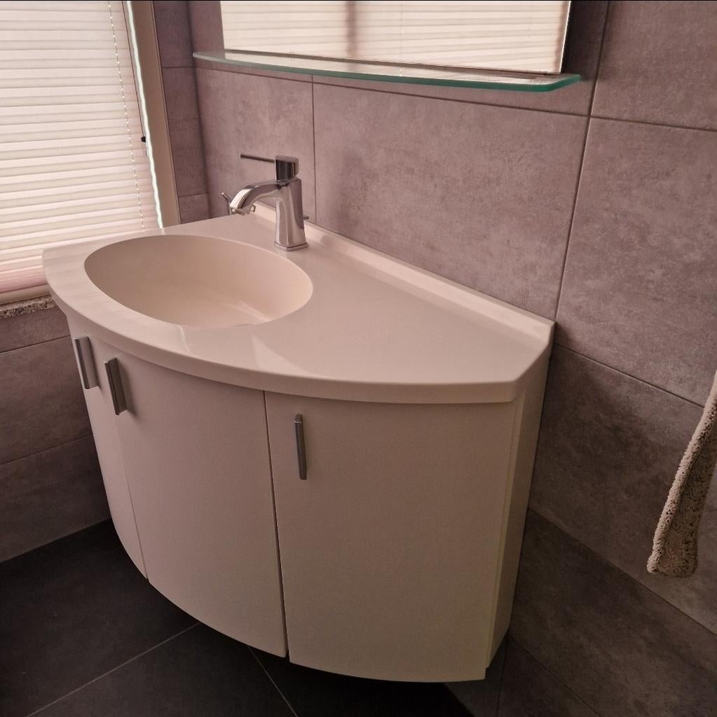 Crème wastafel met onderkast, Gebruikt, Minder dan 100 cm, 25 tot 50 cm, 50 tot 100 cm