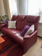 Lederen bankstel 3-zits, 2 fauteuils, Huis en Inrichting, Banken | Bankstellen, Ophalen, 150 tot 200 cm, Driepersoons, Zo goed als nieuw