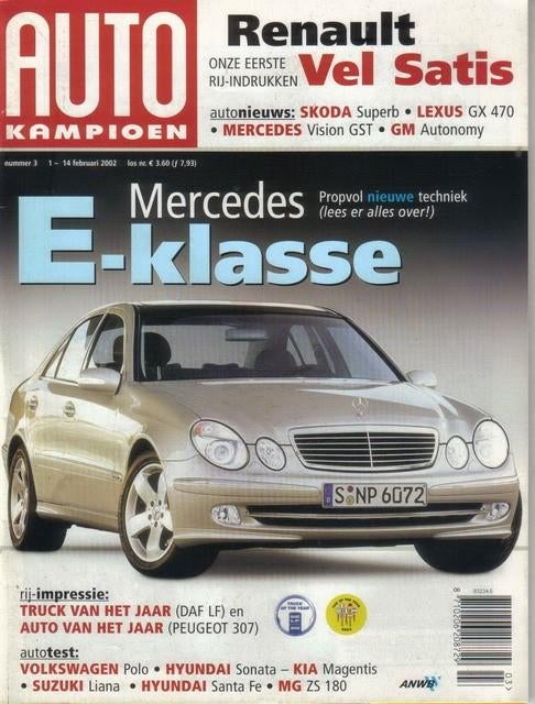 Autokampioen 3 2002 : BMW 2002 Tii - MG ZS 180 - Mercedes E, Boeken, Ophalen of Verzenden, Gelezen, Algemeen